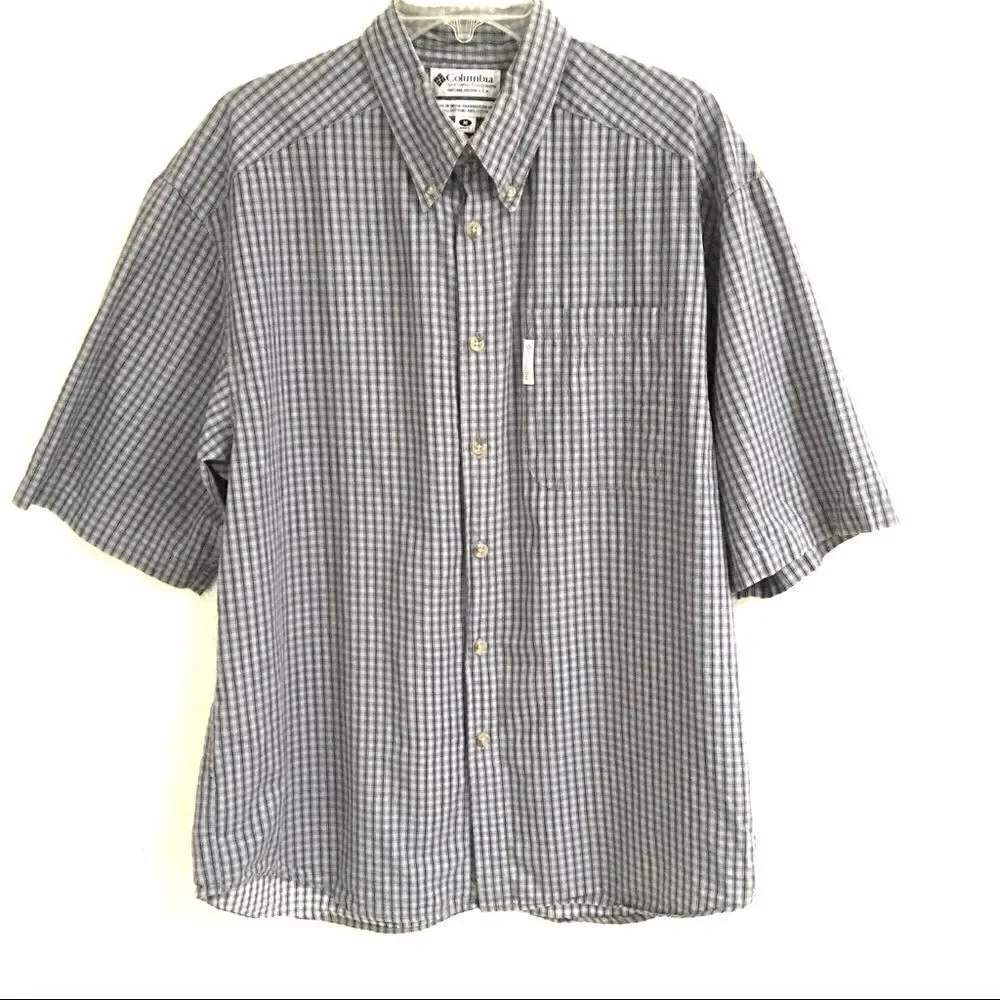 ‎Columbia button front short sleeve shirt M
